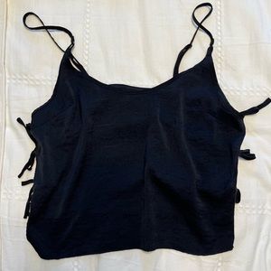 silk top with bows on the sides